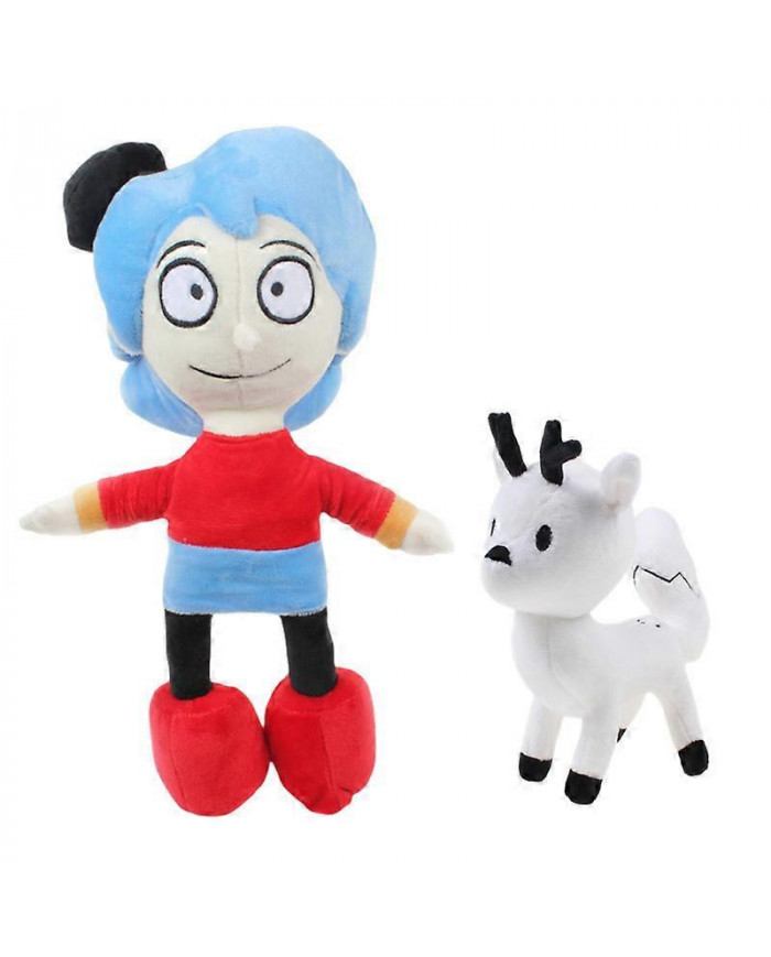 Hilda blue-haired girl into the city doll cartoon fawn fox twig plush toy