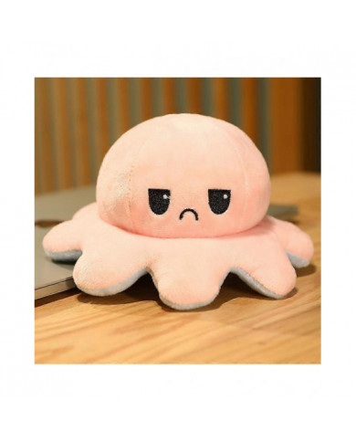 20cm 30cm 40cm Géant Réversible Pieuvre En peluche Réversible Heureux Triste Octopus Peluche