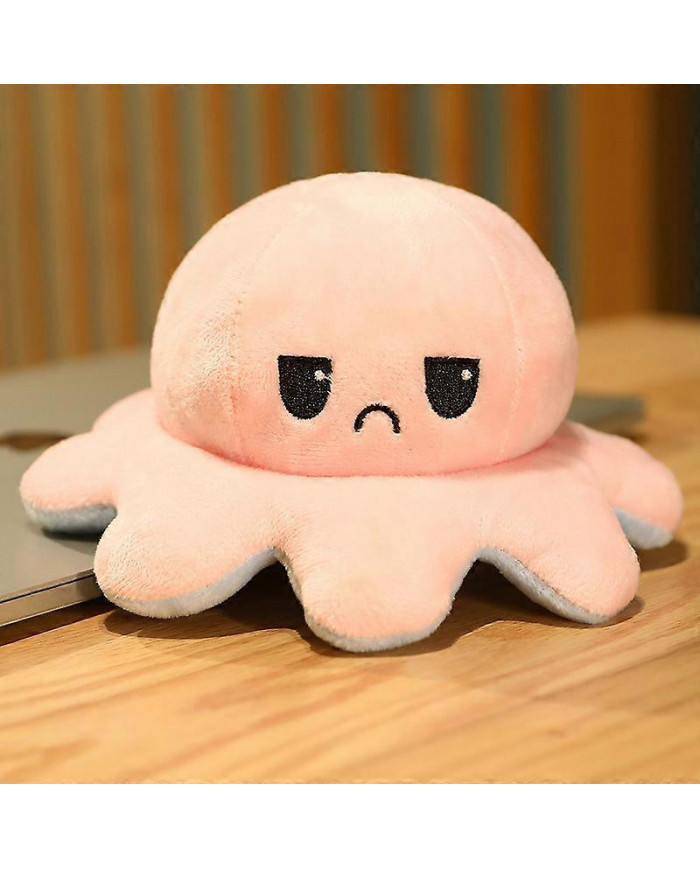 20cm 30cm 40cm Géant Réversible Pieuvre En peluche Réversible Heureux Triste Octopus Peluche