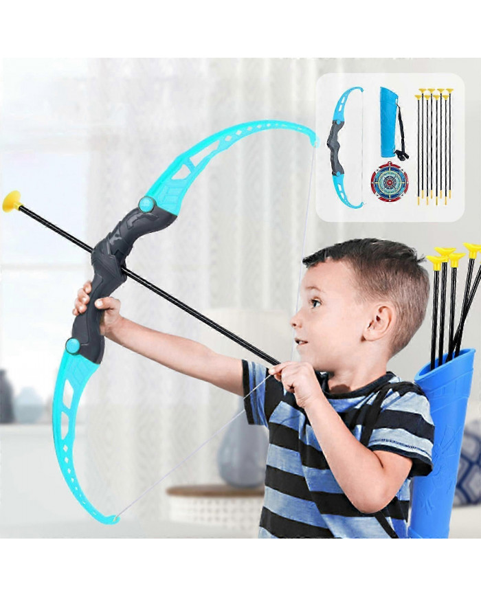 Kids Bow And Arrows Set With 8 Suction Cup Arrows, Targets & Dorlach, Indoor And Outdoor Toys For Children Boys Girls