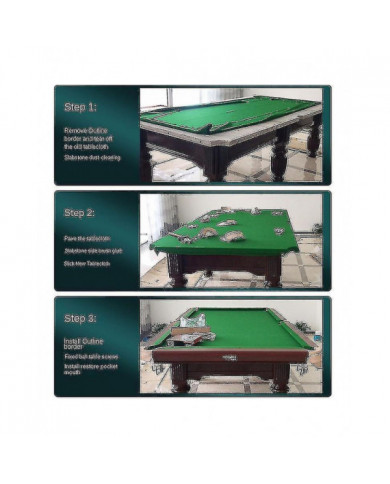 Heavy Duty 7ft / 8ft / 9ft Billard Snooker Nappe Feutre Jeux d’intérieur Accessoires de billard Snooker [...]