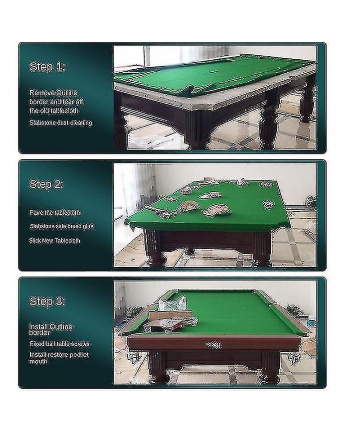 Heavy Duty 7ft / 8ft / 9ft Billard Snooker Nappe Feutre Jeux d’intérieur Accessoires de billard Snooker [...]