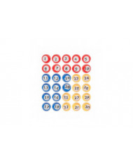 30pcs Bingo Boules Numérotées Boules De Loterie Jeu Boules Accessoires En Plastique Remplacement Numéro Boules