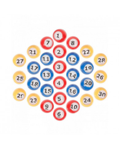 30pcs Bingo Boules Numérotées Boules De Loterie Jeu Boules Accessoires En Plastique Remplacement Numéro Boules