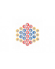 30pcs Bingo Boules Numérotées Boules De Loterie Jeu Boules Accessoires En Plastique Remplacement Numéro Boules