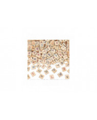 300pcs tuiles de lettres en bois colorées aléatoires lettres majuscules mixtes en bois tuiles de scrabble colorées [...]