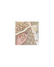 300pcs tuiles de lettres en bois colorées aléatoires lettres majuscules mixtes en bois tuiles de scrabble colorées [...]