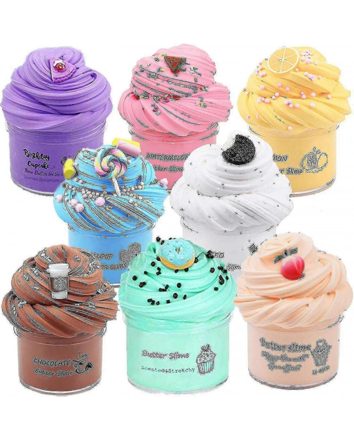 8-pack Butter Slime Set, Stress Relief Toys For Girls And Boys 70ml