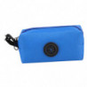 Dog Poop Bag Holder Storage Bag With Zipper Oxfor Cloth For Puppy Pet Hiking Blue
