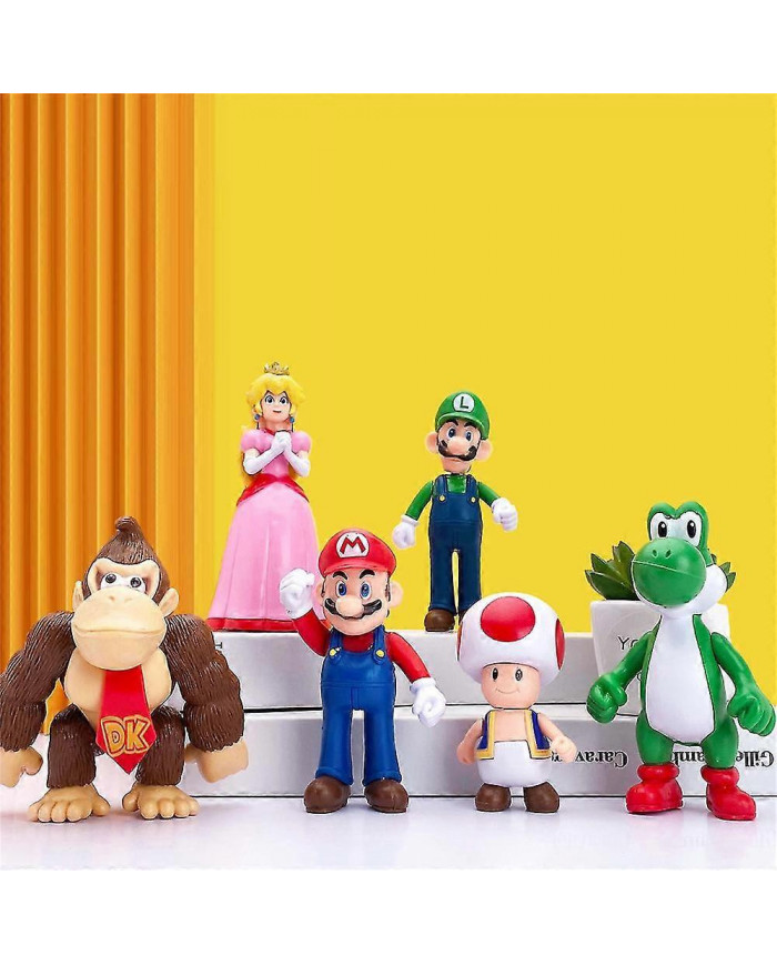 18pcs / set Super Mario Action Figure Toy Décoration Cadeau