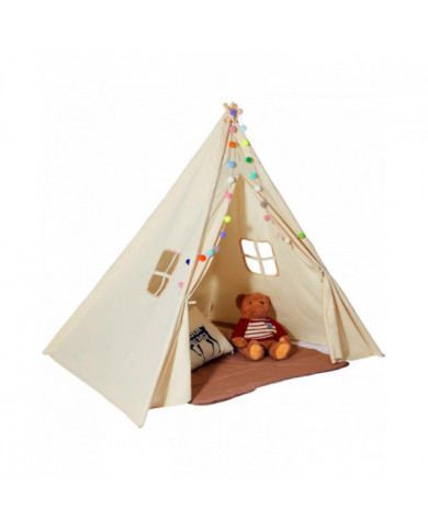 Tente de jeu pour enfants, tente tipi pour enfants de 1 à 5 ans, tente pour tout-petits avec tapis et balles [...]
