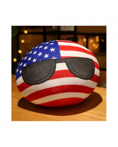10-40cm Countryball Pologne Ballon Peluche Peluche Oreiller Japon France Nations Unies Canada Italie USA Gdr Ger [...]