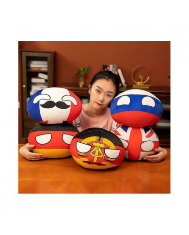 10-40cm Countryball Pologne Ballon Peluche Peluche Oreiller Japon France Nations Unies Canada Italie USA Gdr Ger [...]
