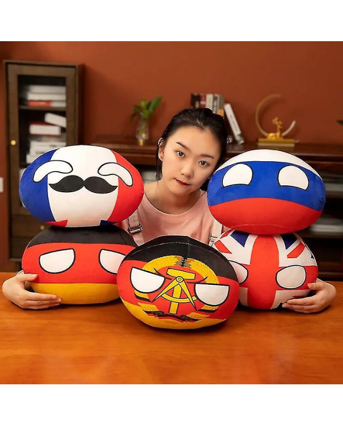 10-40cm Countryball Pologne Ballon Peluche Peluche Oreiller Japon France Nations Unies Canada Italie USA Gdr Ger [...]