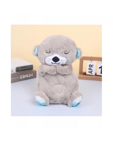 Jouet en peluche de loutre respirant avec son nouveau-né bébé compagnon de sommeil poupée cadeaux