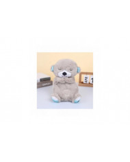 Jouet en peluche de loutre respirant avec son nouveau-né bébé compagnon de sommeil poupée cadeaux