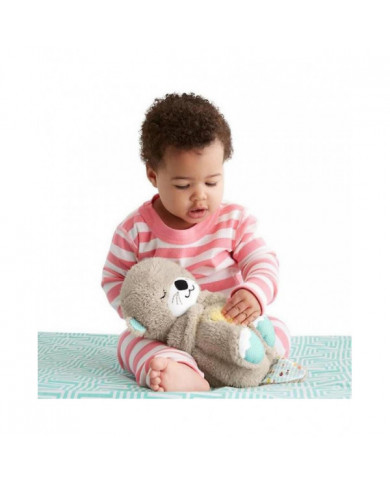 Jouet en peluche de loutre respirant avec son nouveau-né bébé compagnon de sommeil poupée cadeaux