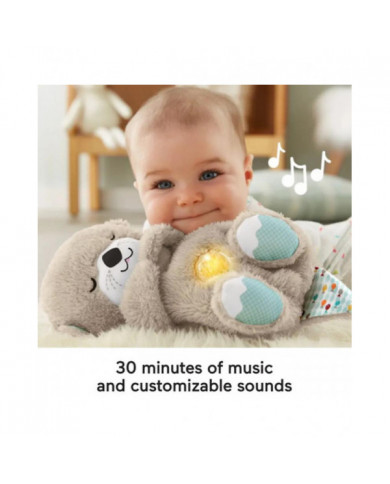 Jouet en peluche de loutre respirant avec son nouveau-né bébé compagnon de sommeil poupée cadeaux