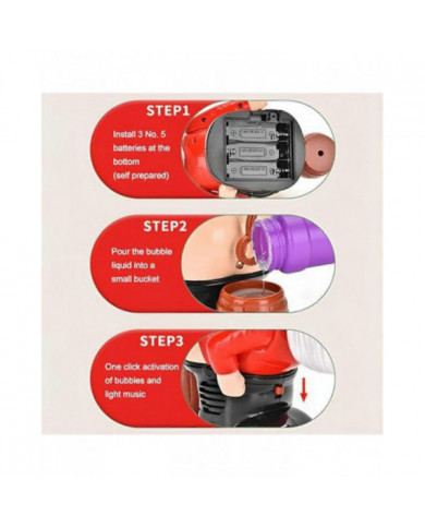 Machine à souffler les bulles du Père Noël drôle avec lumières clignotantes et musique, souffleur de bulles de [...]