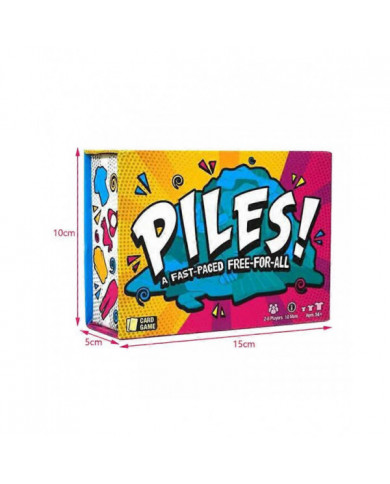 Piles Fast-Paced Card Game - Jeu de société interactif pour famille et enfants, jeu de pile de vêtements pour [...]
