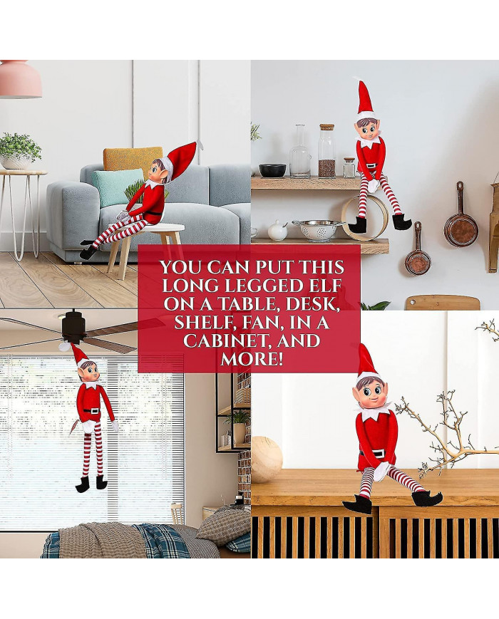 1 Elfe se comportant mal avec du velcro sur les mains - Elfe à longues jambes Peluche douce - Jouet de fantaisie [...]