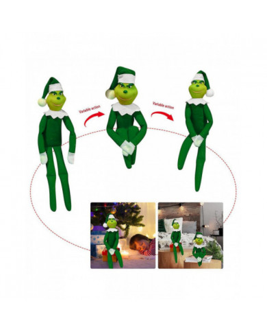 Couple de Noël Le Grinch Peluche Poupée Jouet Noël Décoration Intérieure Ornements Enfants Chlidren Cadeaux