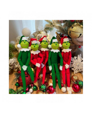 Couple de Noël Le Grinch Peluche Poupée Jouet Noël Décoration Intérieure Ornements Enfants Chlidren Cadeaux