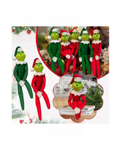 Couple de Noël Le Grinch Peluche Poupée Jouet Noël Décoration Intérieure Ornements Enfants Chlidren Cadeaux