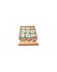 Ensemble de jeu de jeu Sudoku en bois de plateau de puzzle de puzzle en bois