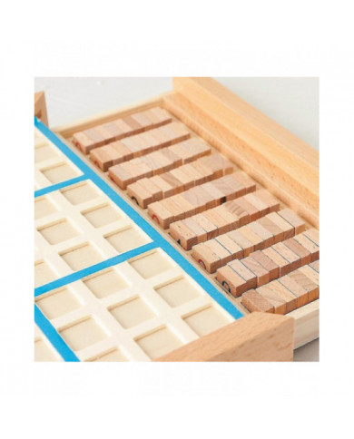 Ensemble de jeu de jeu Sudoku en bois de plateau de puzzle de puzzle en bois