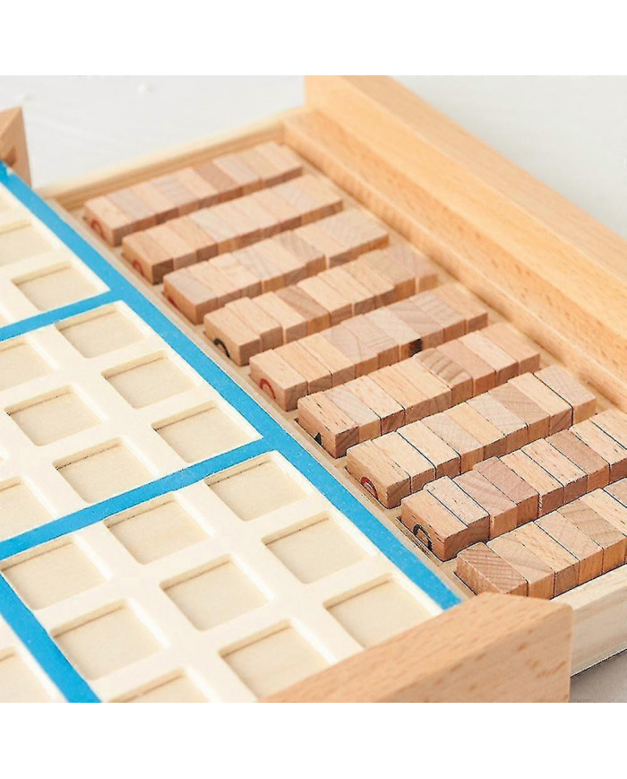 Ensemble de jeu de jeu Sudoku en bois de plateau de puzzle de puzzle en bois