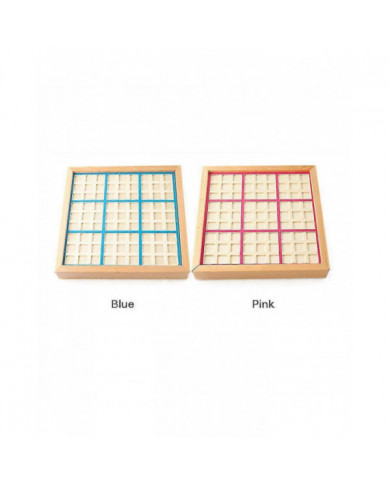 Ensemble de jeu de jeu Sudoku en bois de plateau de puzzle de puzzle en bois