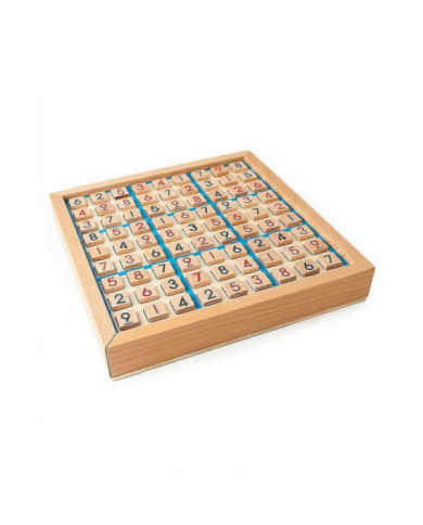 Ensemble de jeu de jeu Sudoku en bois de plateau de puzzle de puzzle en bois