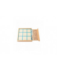 Ensemble de jeu de jeu Sudoku en bois de plateau de puzzle de puzzle en bois