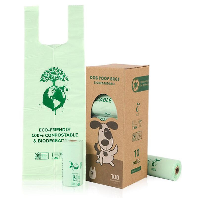 Eco-friendly Corn Starch Dog Poop Bags With Handles