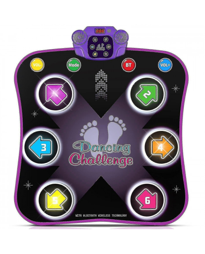 Kids Dance Mat For 3 4 5 6 7 8 9 10+ Year Old With Bluetooth, Music Dance Pad With Light Up 6 Arrows, Electronic [...]