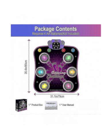 Kids Dance Mat For 3 4 5 6 7 8 9 10+ Year Old With Bluetooth, Music Dance Pad With Light Up 6 Arrows, Electronic [...]