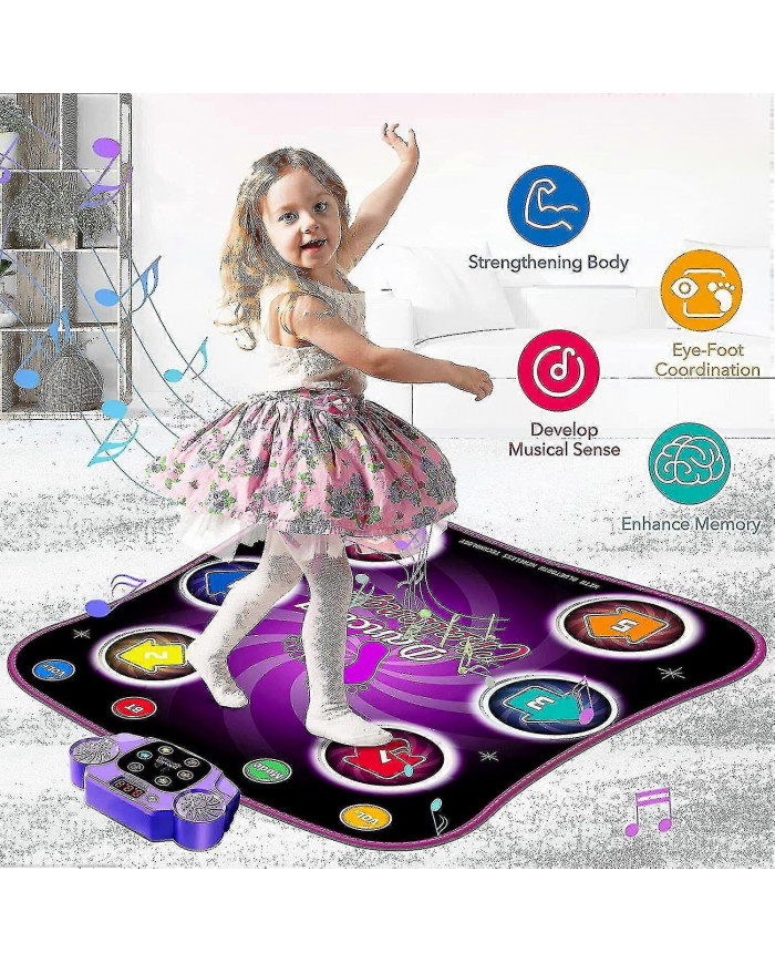 Kids Dance Mat For 3 4 5 6 7 8 9 10+ Year Old With Bluetooth, Music Dance Pad With Light Up 6 Arrows, Electronic [...]