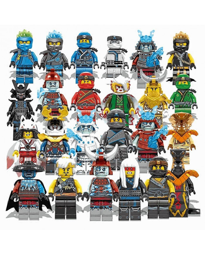 24 Pcs Ninja guerriers Minifigures Blocs de construction Jouets Set