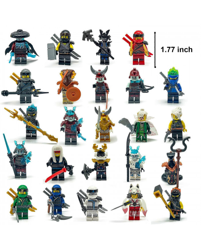 24 Pcs Ninja guerriers Minifigures Blocs de construction Jouets Set