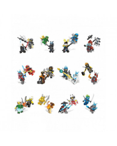 24 Pcs Ninja guerriers Minifigures Blocs de construction Jouets Set