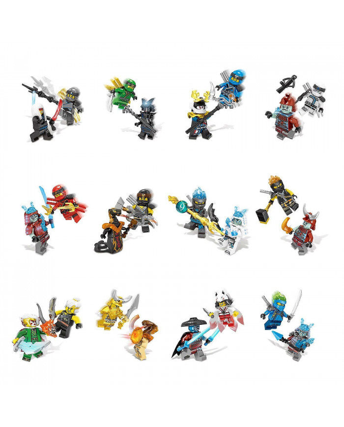 24 Pcs Ninja guerriers Minifigures Blocs de construction Jouets Set