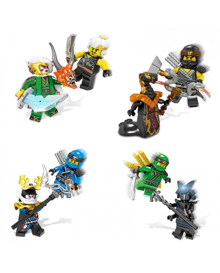 24 Pcs Ninja guerriers Minifigures Blocs de construction Jouets Set