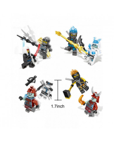 24 Pcs Ninja guerriers Minifigures Blocs de construction Jouets Set