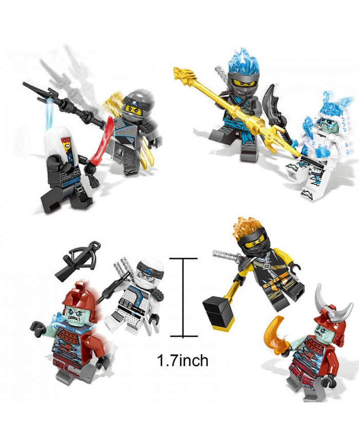 24 Pcs Ninja guerriers Minifigures Blocs de construction Jouets Set