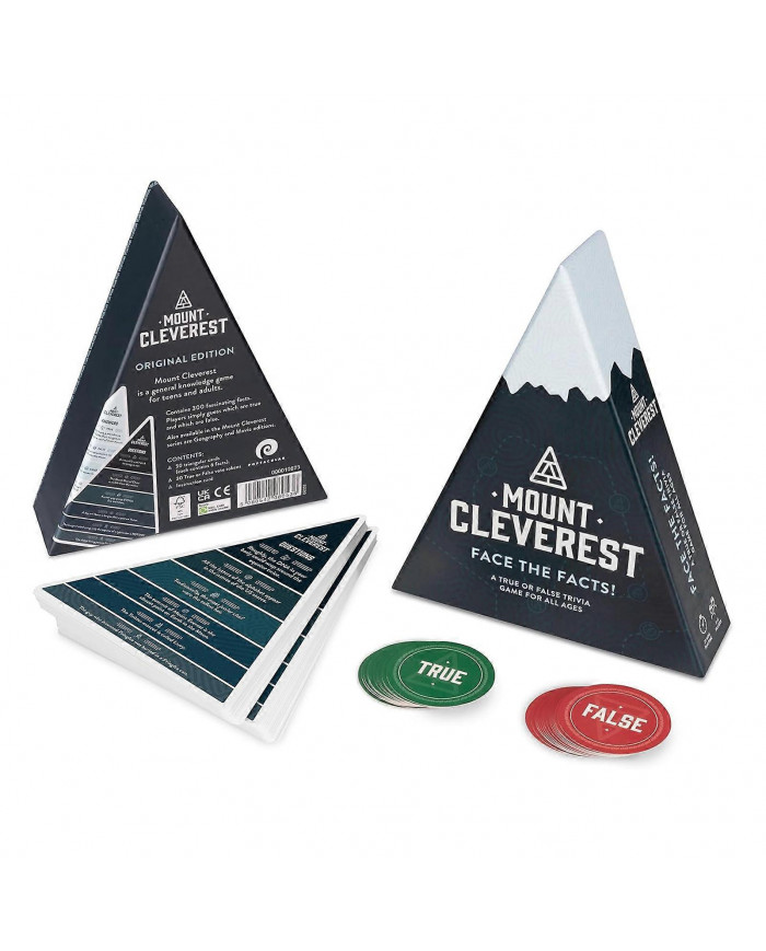 Mount Cleverest True or False Trivia Game - Fun Christmas Card Game for Parties, Travel, and Stocking Stuffer