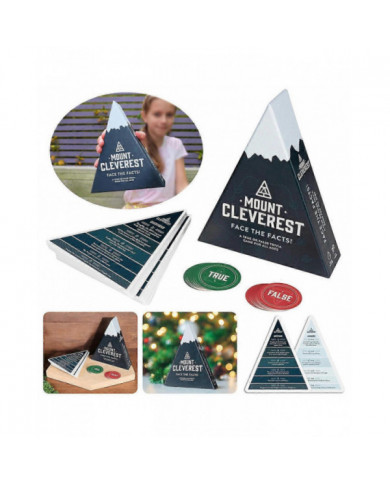 Mount Cleverest True or False Trivia Game - Fun Christmas Card Game for Parties, Travel, and Stocking Stuffer