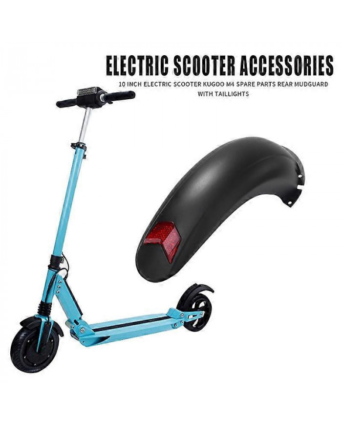 Protection de garde-boue arrière de scooter électrique de 10 pouces avec feu arrière pour Kugoo M4
