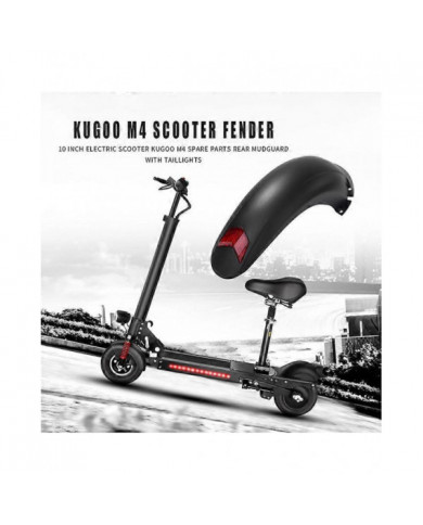 Protection de garde-boue arrière de scooter électrique de 10 pouces avec feu arrière pour Kugoo M4