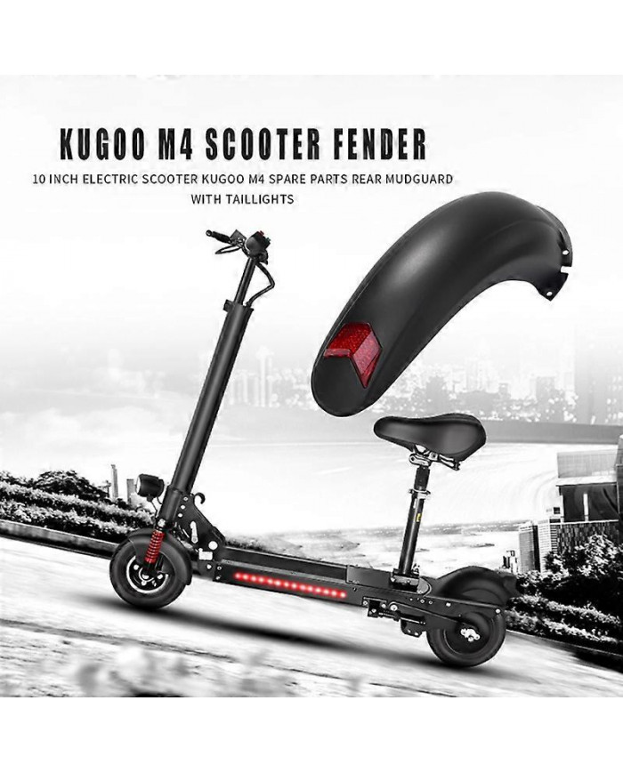Protection de garde-boue arrière de scooter électrique de 10 pouces avec feu arrière pour Kugoo M4